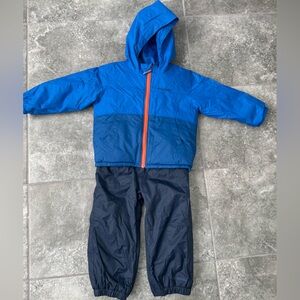 Columbia reversible puffer jacket Snowsuit pants boys 3T